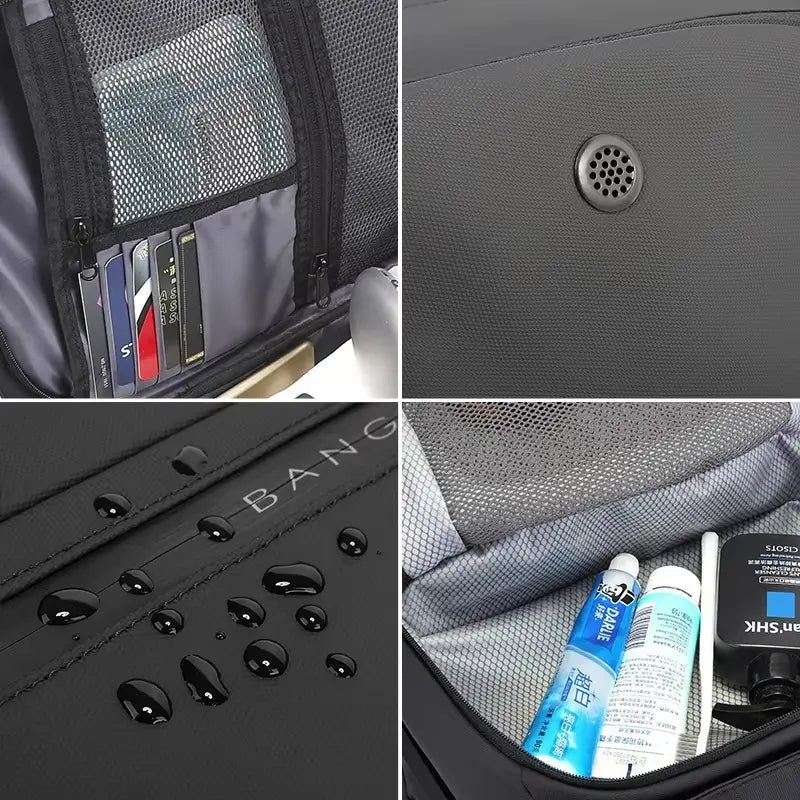 BANGE Carry On Travel Backpack – Large Cabin Bag with Laptop Compartment & Shoe Storage