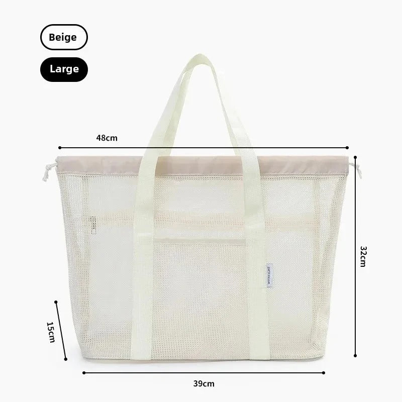 Large Capacity Mesh Toiletry Beach Storage Bag