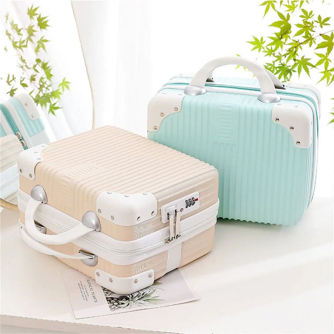Inch Mini Travel Suitcase Cosmetic Case