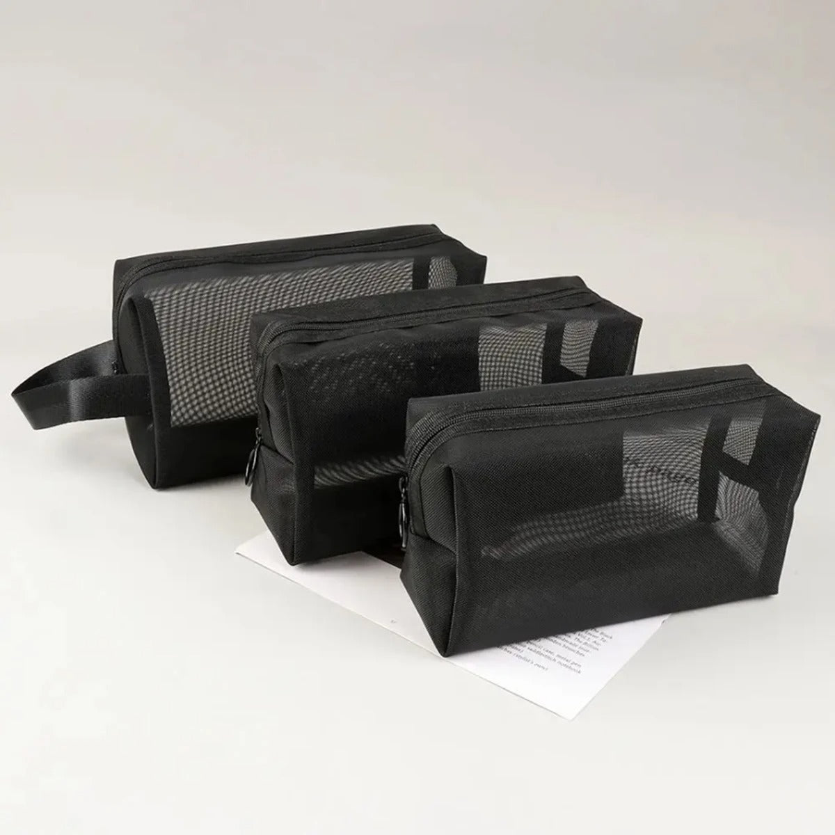 Travel Mesh Cosmetic Bag Zipper Organizer