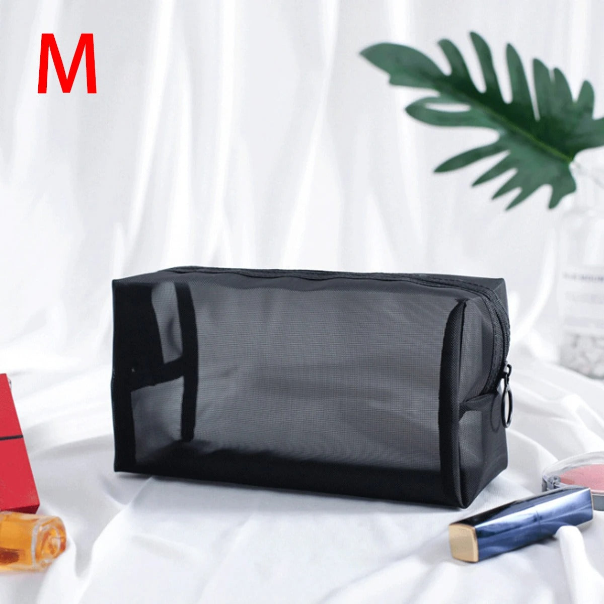 Travel Mesh Cosmetic Bag Zipper Organizer