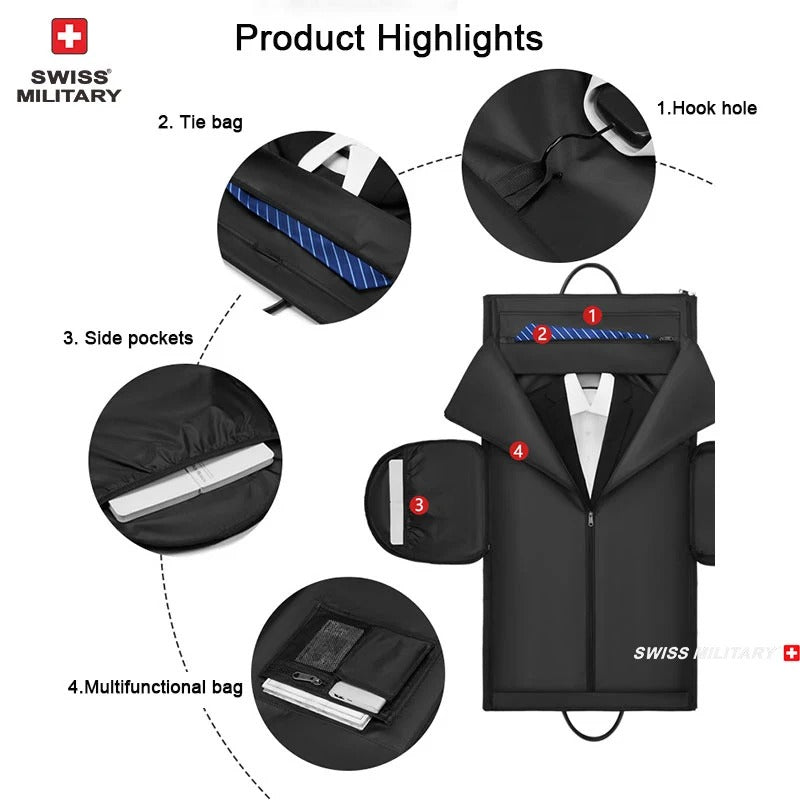 Business Garment Bag with Shoe Compartment