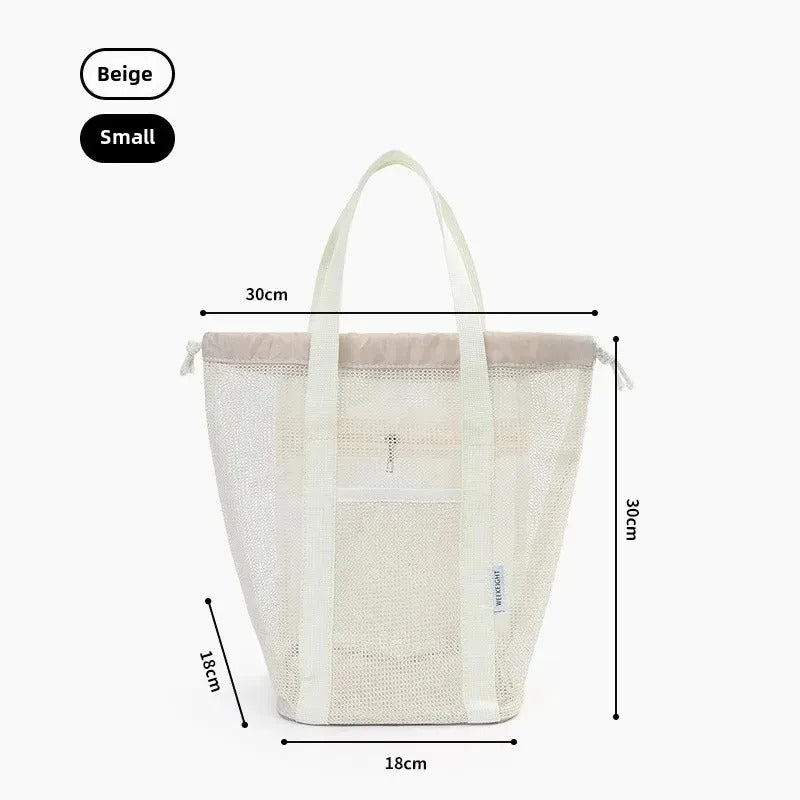 Large Capacity Mesh Toiletry Beach Storage Bag